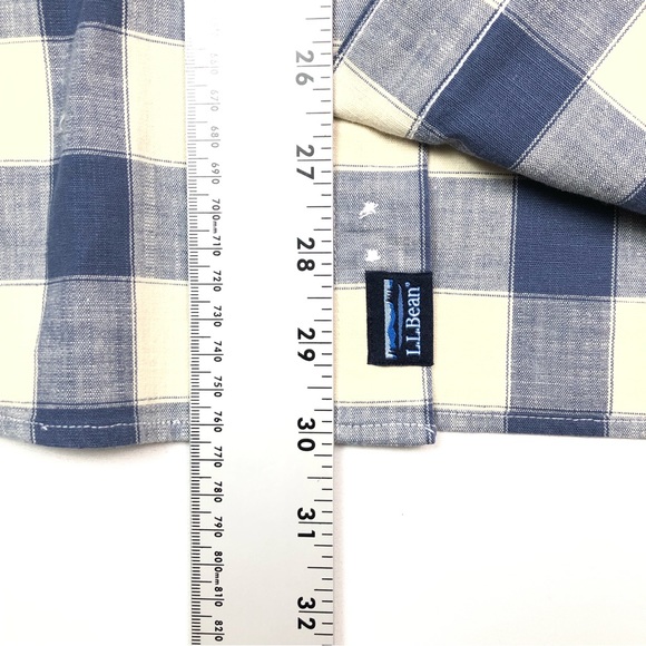 LL Bean Heavyweight Cotton Long Sleeve Plaid Button Down Shirt Men’s Size L - Picture 5 of 5